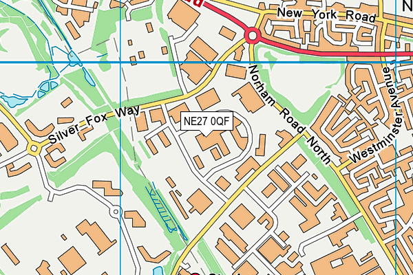 NE27 0QF map - OS VectorMap District (Ordnance Survey)