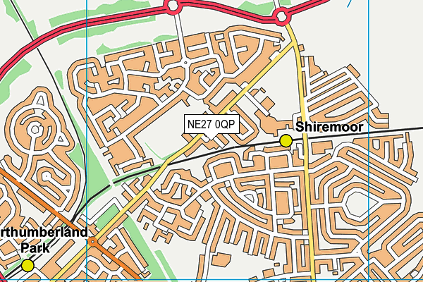 NE27 0QP map - OS VectorMap District (Ordnance Survey)
