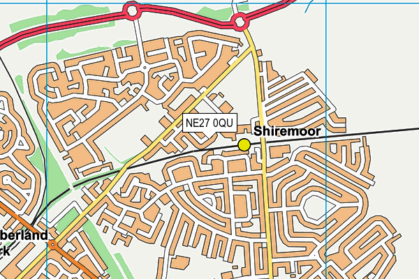 NE27 0QU map - OS VectorMap District (Ordnance Survey)