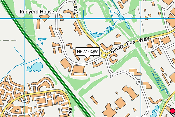 NE27 0QW map - OS VectorMap District (Ordnance Survey)