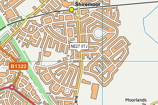 NE27 0TJ map - OS VectorMap District (Ordnance Survey)