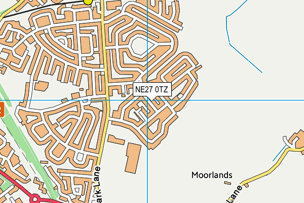 NE27 0TZ map - OS VectorMap District (Ordnance Survey)