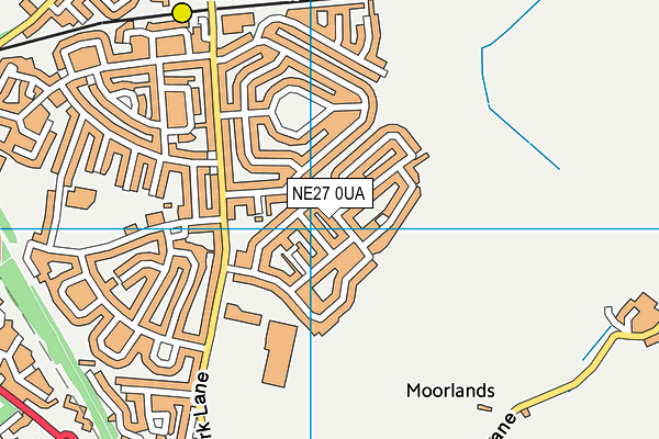 NE27 0UA map - OS VectorMap District (Ordnance Survey)