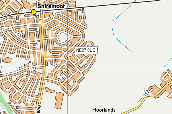 NE27 0UD map - OS VectorMap District (Ordnance Survey)