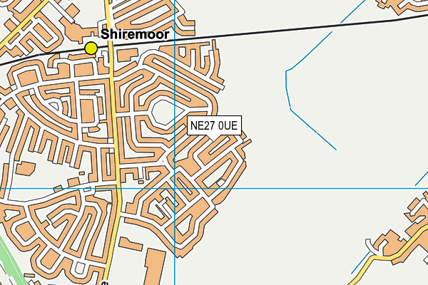 NE27 0UE map - OS VectorMap District (Ordnance Survey)