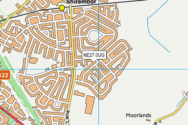 NE27 0UG map - OS VectorMap District (Ordnance Survey)