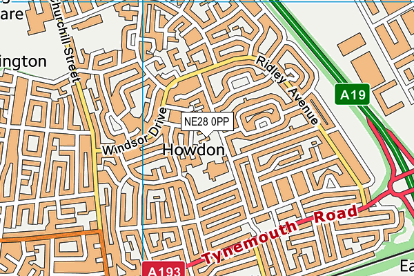 Howdon Community Hub map (NE28 0PP) - OS VectorMap District (Ordnance Survey)
