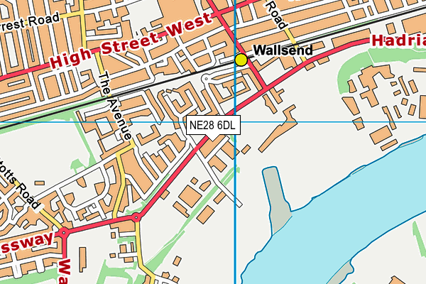NE28 6DL map - OS VectorMap District (Ordnance Survey)
