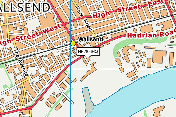 NE28 6HQ map - OS VectorMap District (Ordnance Survey)