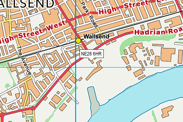 NE28 6HR map - OS VectorMap District (Ordnance Survey)