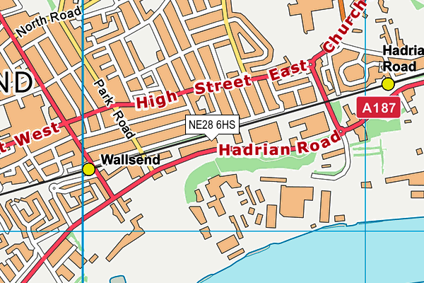 Map of HADRIAN ROAD PLASTICS LTD at district scale