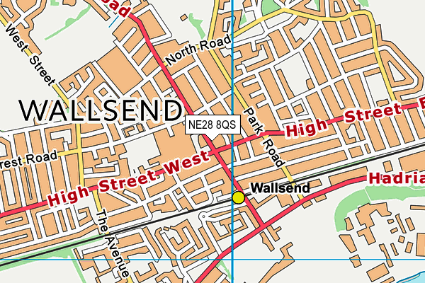 Elite Fitness (Closed) map (NE28 8QS) - OS VectorMap District (Ordnance Survey)