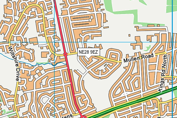 NE28 9EZ map - OS VectorMap District (Ordnance Survey)