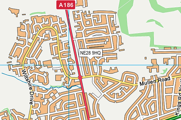 NE28 9HQ map - OS VectorMap District (Ordnance Survey)