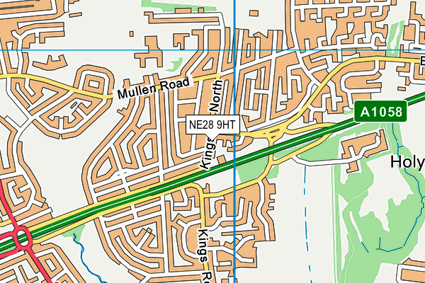 NE28 9HT map - OS VectorMap District (Ordnance Survey)
