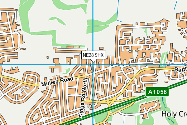 NE28 9HX map - OS VectorMap District (Ordnance Survey)