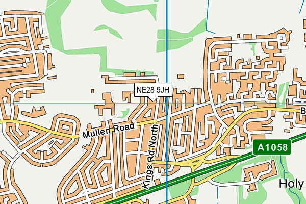 NE28 9JH map - OS VectorMap District (Ordnance Survey)