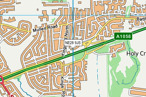NE28 9JS map - OS VectorMap District (Ordnance Survey)
