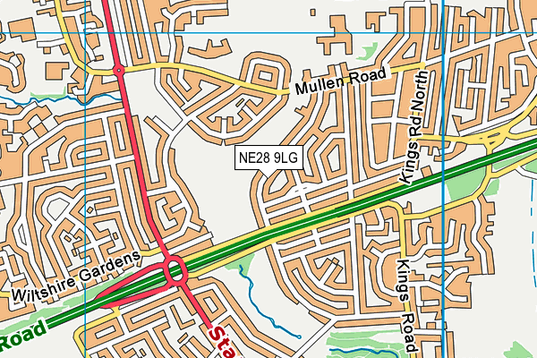 NE28 9LG map - OS VectorMap District (Ordnance Survey)