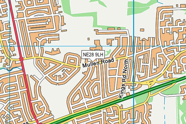 NE28 9LH map - OS VectorMap District (Ordnance Survey)