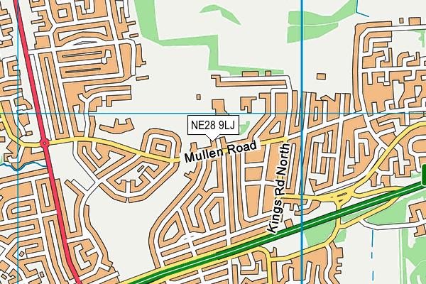 NE28 9LJ map - OS VectorMap District (Ordnance Survey)