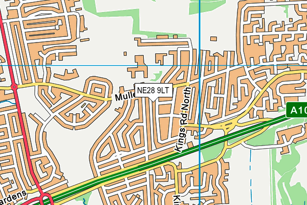 NE28 9LT map - OS VectorMap District (Ordnance Survey)