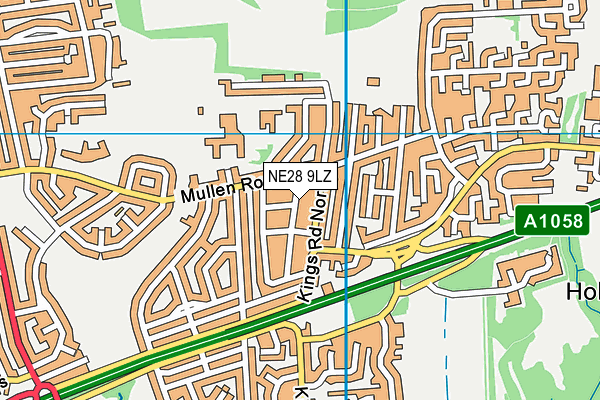 NE28 9LZ map - OS VectorMap District (Ordnance Survey)