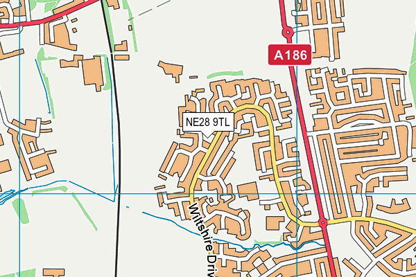 NE28 9TL map - OS VectorMap District (Ordnance Survey)