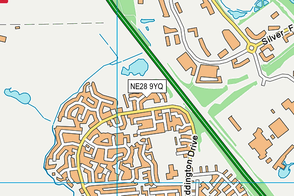 NE28 9YQ map - OS VectorMap District (Ordnance Survey)