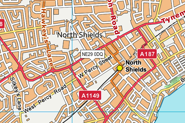 NE29 0DQ map - OS VectorMap District (Ordnance Survey)