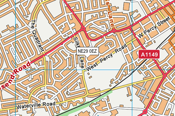 Collingwood View Playing Fields map (NE29 0EZ) - OS VectorMap District (Ordnance Survey)