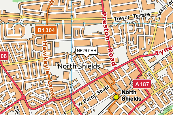 NE29 0HH map - OS VectorMap District (Ordnance Survey)