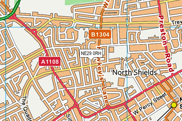 NE29 0RH map - OS VectorMap District (Ordnance Survey)