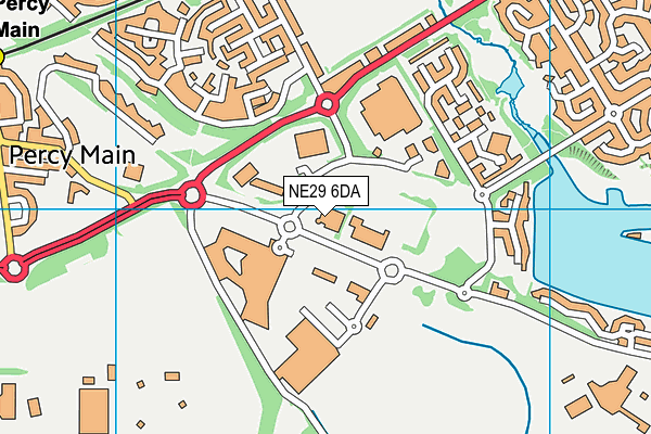 NE29 6DA map - OS VectorMap District (Ordnance Survey)
