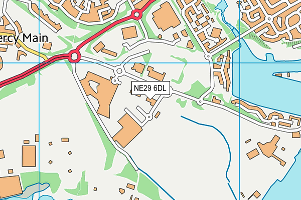 Evolution Football Centre (Closed) map (NE29 6DL) - OS VectorMap District (Ordnance Survey)