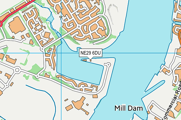 NE29 6DU map - OS VectorMap District (Ordnance Survey)