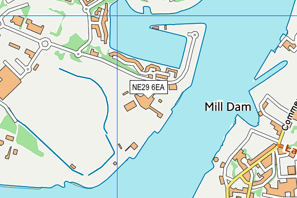 NE29 6EA map - OS VectorMap District (Ordnance Survey)