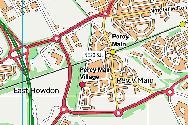 NE29 6JL map - OS VectorMap District (Ordnance Survey)