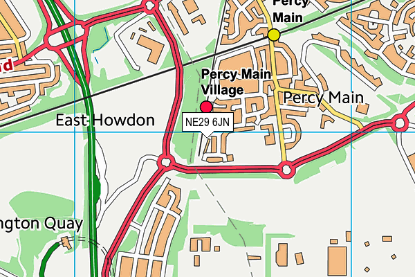 NE29 6JN map - OS VectorMap District (Ordnance Survey)