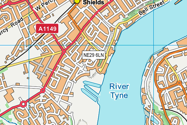 NE29 6LN map - OS VectorMap District (Ordnance Survey)