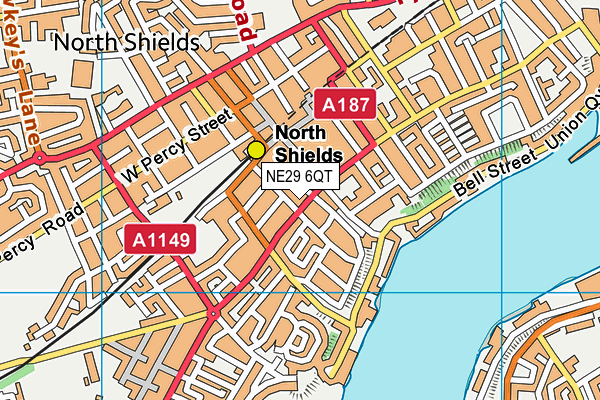NE29 6QT map - OS VectorMap District (Ordnance Survey)