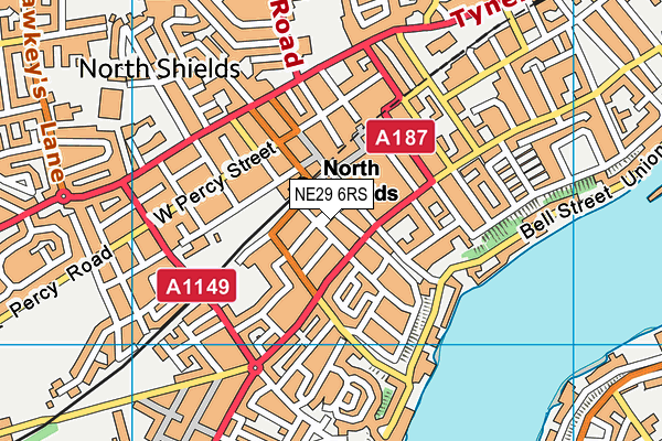 NE29 6RS map - OS VectorMap District (Ordnance Survey)