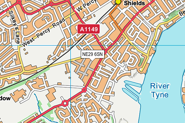 NE29 6SN map - OS VectorMap District (Ordnance Survey)