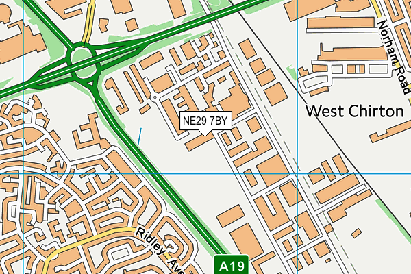 NE29 7BY map - OS VectorMap District (Ordnance Survey)