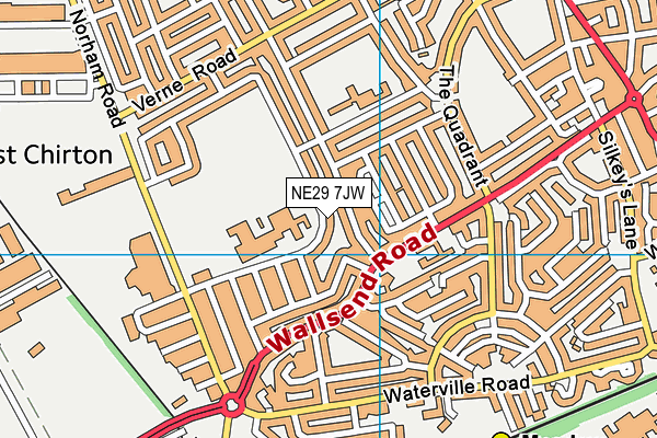 NE29 7JW map - OS VectorMap District (Ordnance Survey)
