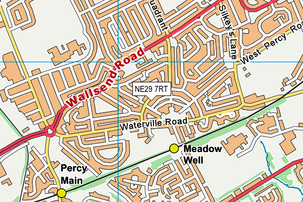 NE29 7RT map - OS VectorMap District (Ordnance Survey)