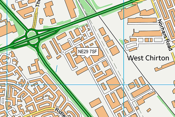 NE29 7SF map - OS VectorMap District (Ordnance Survey)