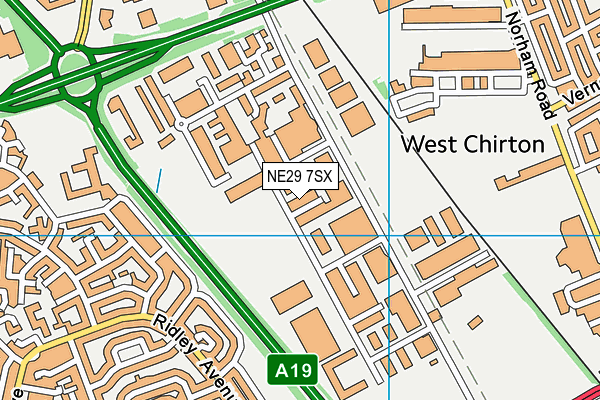 NE29 7SX map - OS VectorMap District (Ordnance Survey)