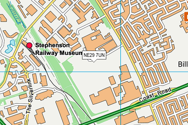 NE29 7UN map - OS VectorMap District (Ordnance Survey)