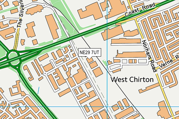 NE29 7UT map - OS VectorMap District (Ordnance Survey)